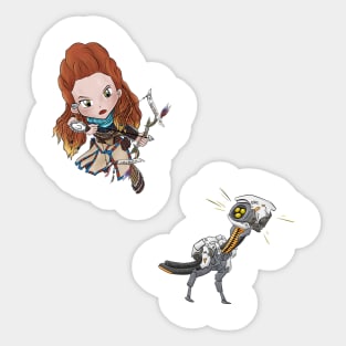 Aloy and the watcher Sticker